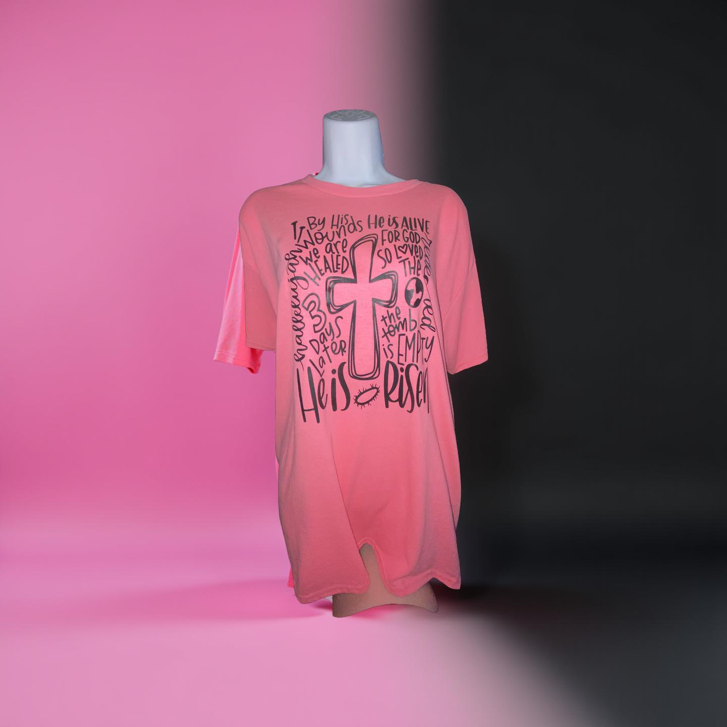 Pink cross T-shirt